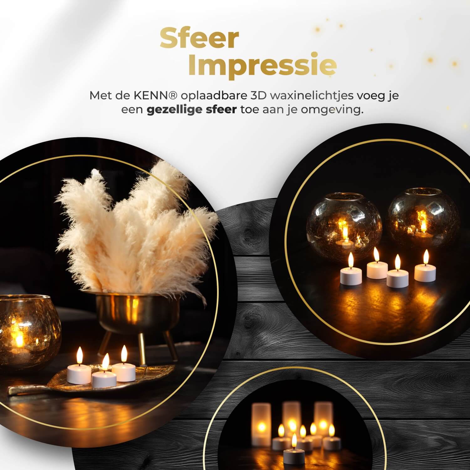 6-delige set oplaadbare LED waxinelichtjes van KENN® met afstandsbediening en laadstation – deze compacte rechargeable tealights zijn energiezuinige nep kaarsen die warm wit flikkerend licht geven, ideaal als oplaadbare theelichten voor horeca, decoratie of sfeervol thuisgebruik zonder vuur