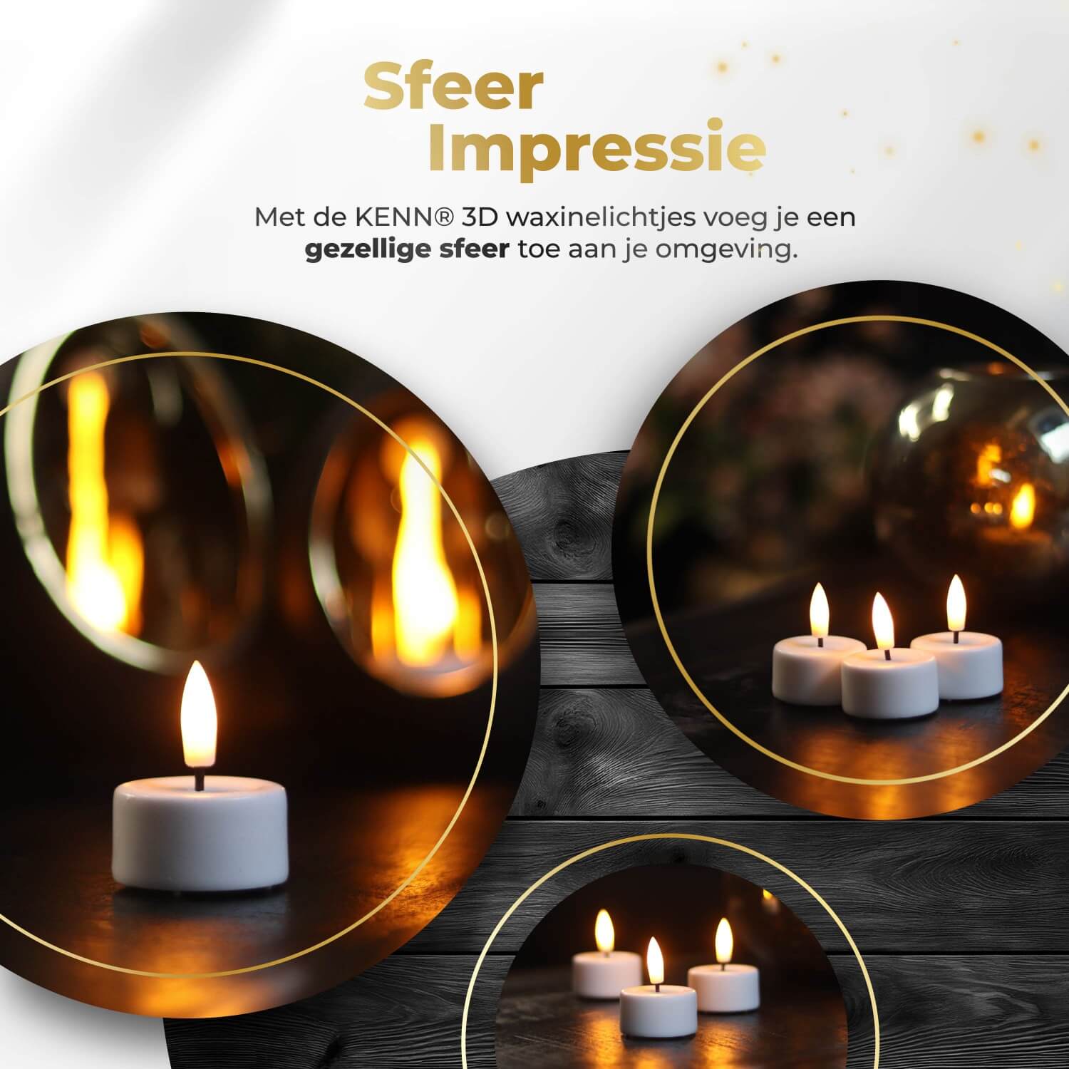 10-delige set witte LED waxinelichtjes op batterijen van KENN® met afstandsbediening. Deze moderne nep kaarsen (ook bekend als LED theelichten of battery-powered tealights) geven een sfeervol, flikkerend warm wit licht. Ideaal voor veilige kaarsverlichting zonder open vlam, perfect voor tafeldecoratie, restaurants, bruiloften of gezellige avonden thuis. Werkt op CR2450 knoopcelbatterijen (meegeleverd) en is eenvoudig te bedienen via de meegeleverde afstandsbediening