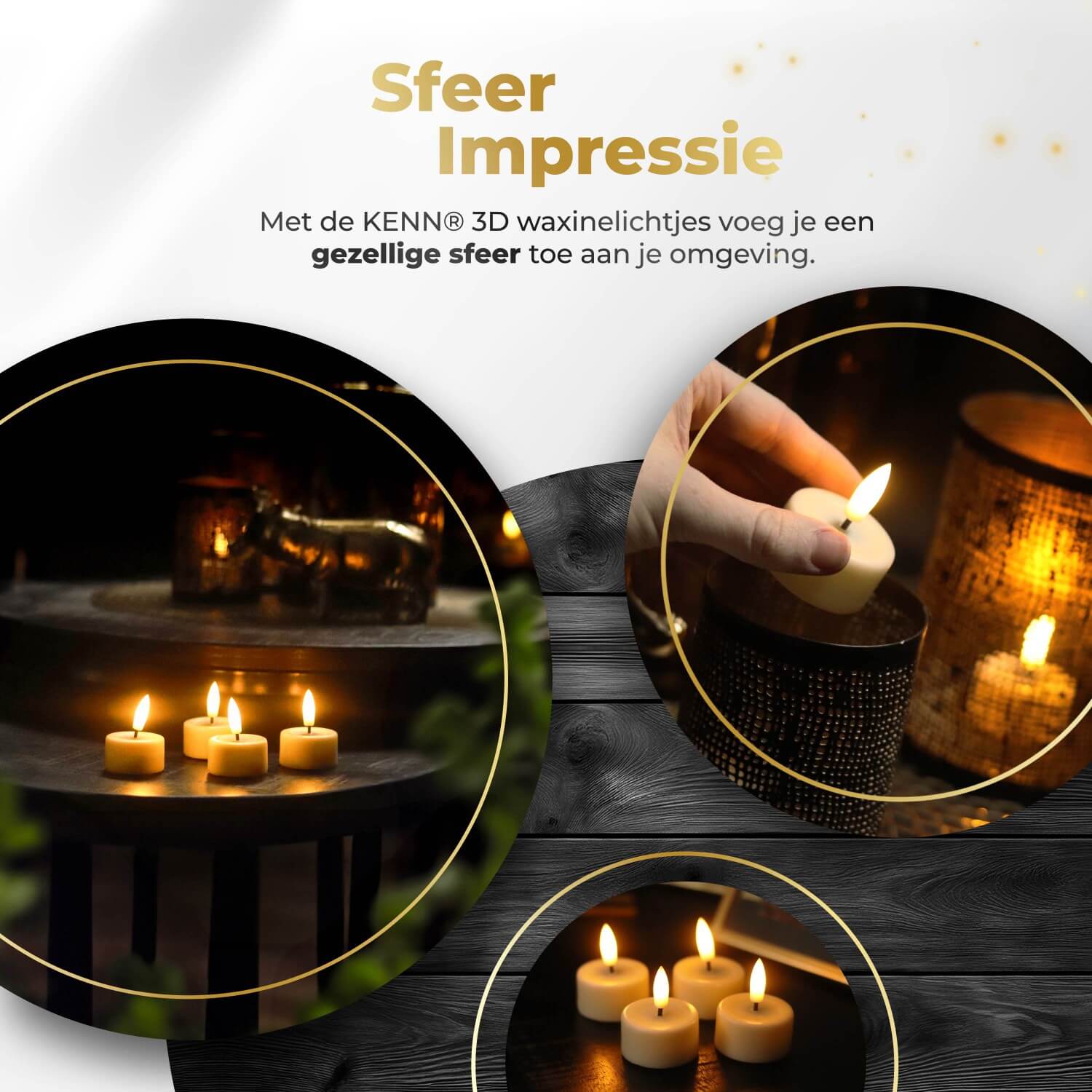 4-delige set ivoorkleurige LED waxinelichtjes op batterijen van KENN®, met afstandsbediening. Deze elegante LED kaarsen – ook wel bekend als nep kaarsen, LED theelichten of battery-powered tealights – hebben een zachte ivoorkleur en geven een realistisch flikkerend warm wit licht. Perfect voor veilige sfeerverlichting zonder open vuur, ideaal voor tafeldecoratie, bruiloften, horeca of dagelijks gebruik. Inclusief CR2450 batterijen en afstandsbediening.