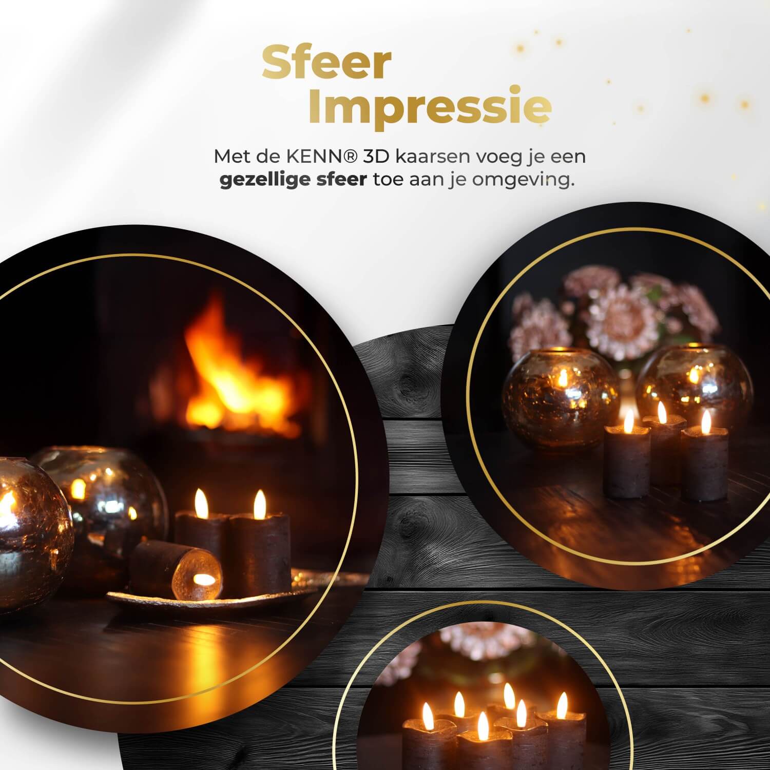 6-delige set zwarte LED stompkaarsen op batterijen van KENN®, met automatische timerfunctie. Deze stijlvolle nep kaarsen – ook wel LED kaarsen of battery-powered pillar candles genoemd – hebben een moderne matzwarte afwerking en geven een flikkerend warm wit licht voor sfeervolle en veilige verlichting zonder open vuur. De automatische timer schakelt de kaarsen dagelijks op hetzelfde tijdstip in en uit, ideaal voor zorgeloos gebruik in huis, horeca, events of decoratie. Gemaakt van echt wax, werkt op CR2450