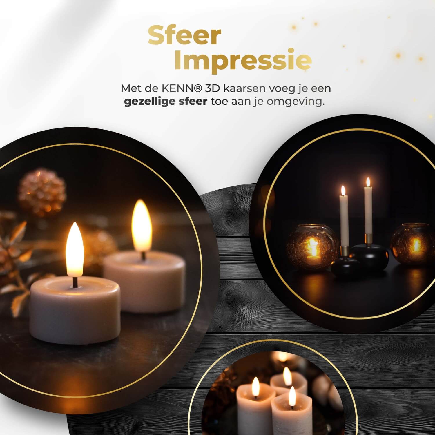 KENN® complete kaarsenbundel met 14 taupekleurige 3D LED kaarsen van echt wax, bestaande uit 4 waxinelichtjes, 4 dinerkaarsen en 6 stompkaarsen. De kaarsen zijn voorzien van een realistisch flikkerend vlameffect en worden geleverd met meerdere afstandsbedieningen. Dankzij de dimbare helderheid en instelbare timer zijn deze nep kaarsen perfect voor veilige sfeerverlichting in huis, horeca of tijdens feesten.