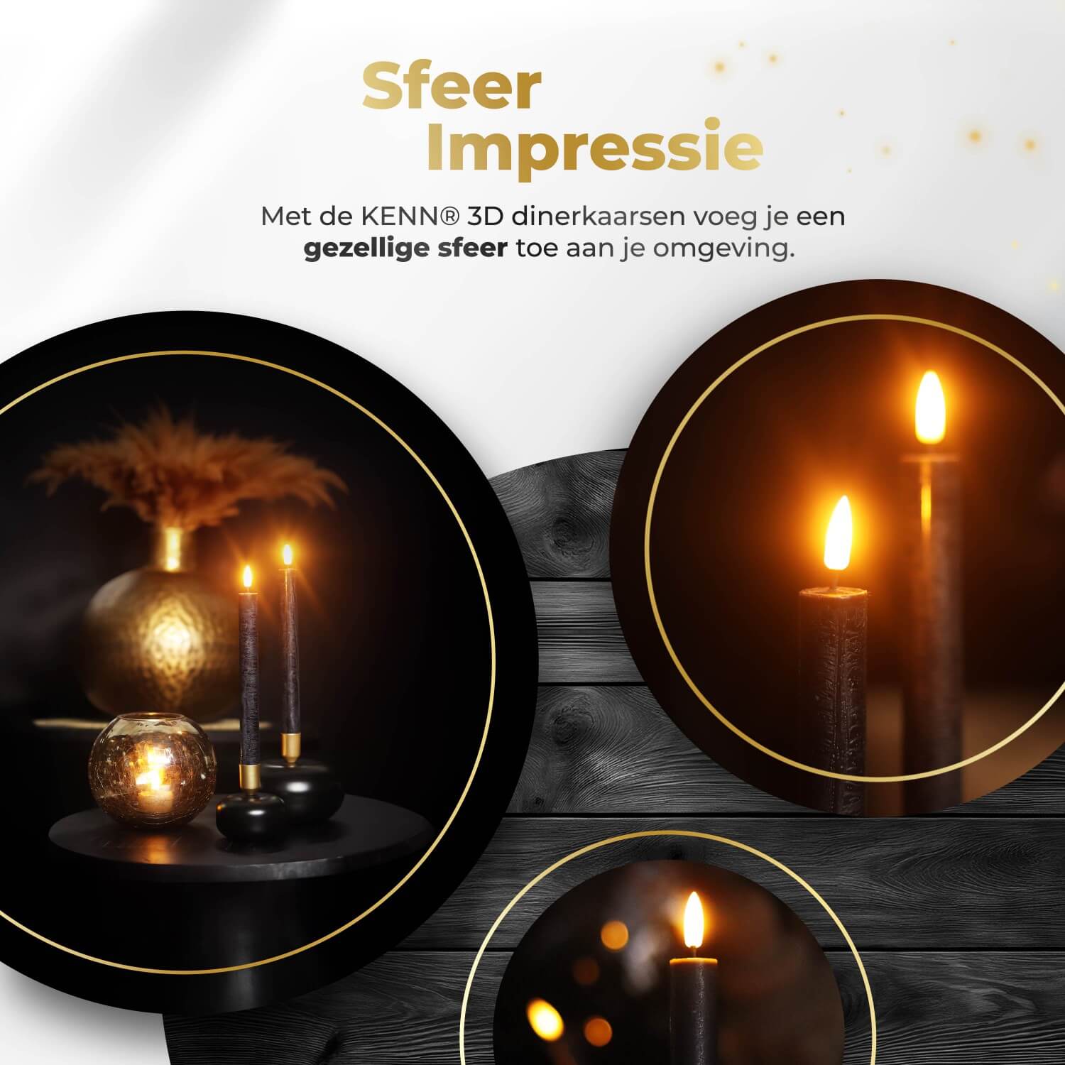 2-delige set zwarte LED dinerkaarsen op batterijen van KENN® met afstandsbediening. Deze stijlvolle nep kaarsen – ook bekend als LED kaarsen of battery-powered taper candles – zijn gemaakt van echt wax en geven een flikkerend warm wit licht dat doet denken aan echte vlammen. De elegante zwarte kleur zorgt voor een luxe en modern accent aan elke tafelsetting, perfect voor diners, events, horeca of interieurdecoratie. Werkt op batterijen (meegeleverd) en is eenvoudig te bedienen met de afstandsbediening.