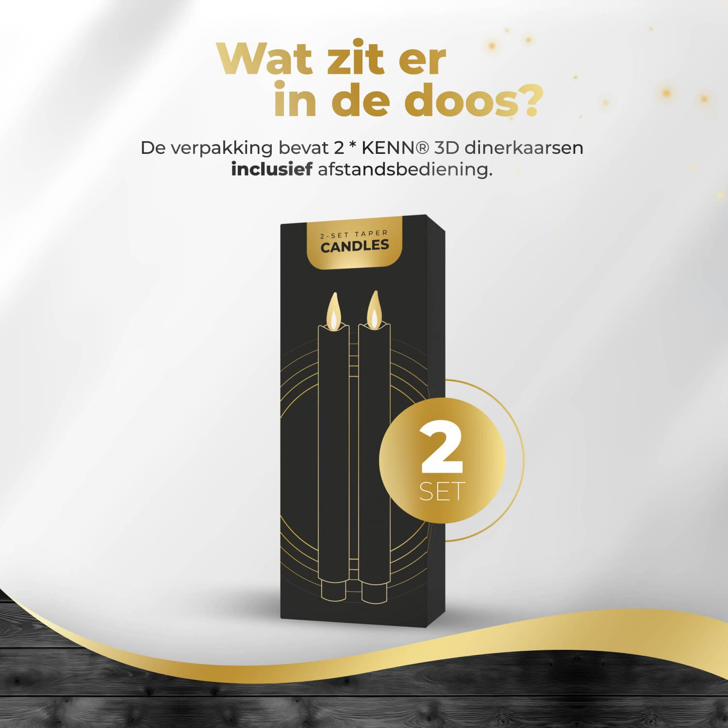 2-delige set kleine zwarte LED dinerkaarsen op batterijen van KENN® met afstandsbediening. Deze slanke nep kaarsen – ook bekend als LED kaarsen of battery-powered taper candles – zijn gemaakt van echt wax en geven een realistisch flikkerend warm wit licht. De compacte maat en diepe zwarte kleur zorgen voor een modern en stijlvol accent aan elke tafeldecoratie. Ideaal voor diners, feestdagen, horeca of sfeervolle interieurdetails. Inclusief batterijen en eenvoudig te bedienen met afstandsbediening.