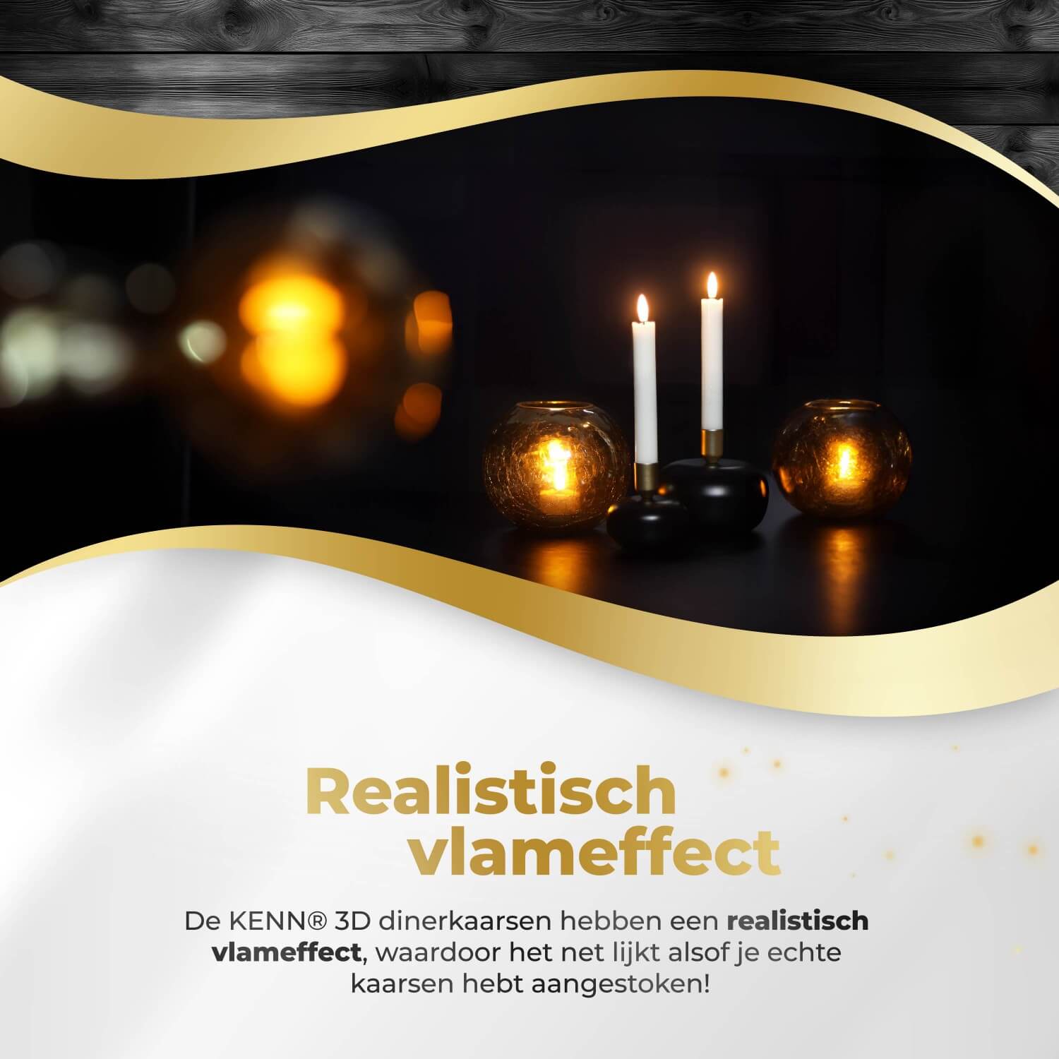 2-delige set kleine witte LED dinerkaarsen op batterijen van KENN® met afstandsbediening. Deze stijlvolle nep kaarsen – ook wel LED kaarsen of battery-powered taper candles genoemd – zijn gemaakt van echt wax en geven een flikkerend warm wit licht dat lijkt op een echte vlam. Dankzij de neutrale witte kleur en het compacte formaat passen ze perfect bij elke tafeldecoratie, diner, bruiloft of interieurstijl. Inclusief batterijen en eenvoudig te bedienen via de afstandsbediening.
