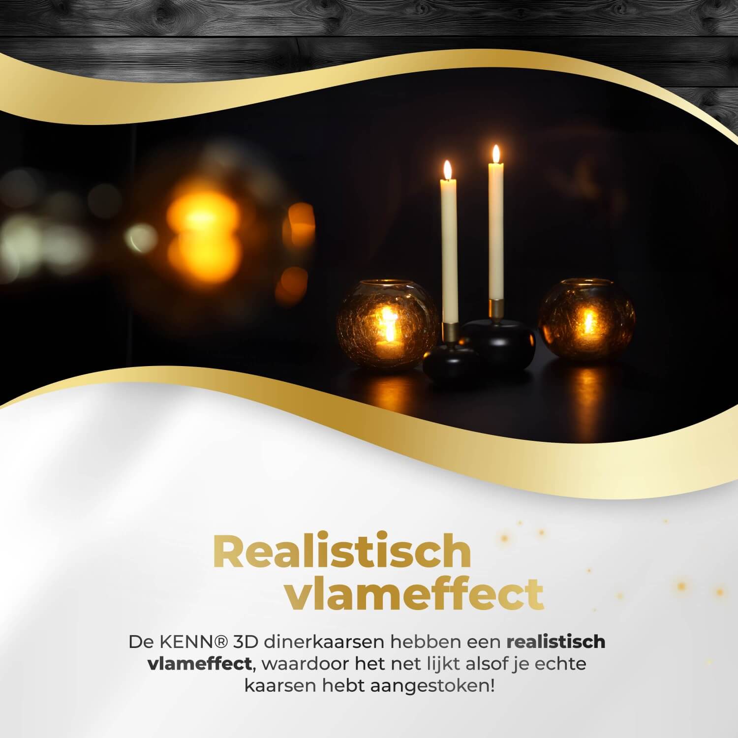 2-delige set ivoorkleurige LED dinerkaarsen op batterijen van KENN®, met afstandsbediening. Deze elegante nep kaarsen – ook wel bekend als LED kaarsen of battery-powered taper candles – zijn gemaakt van echt wax en geven een flikkerend warm wit licht dat lijkt op een echte vlam. De zachte ivoorkleur past perfect in elk interieur en is ideaal voor sfeervolle tafeldecoratie, diners, feestdagen, horeca of bruiloften. Werkt op batterijen (inbegrepen) en is eenvoudig te bedienen met de afstandsbediening.