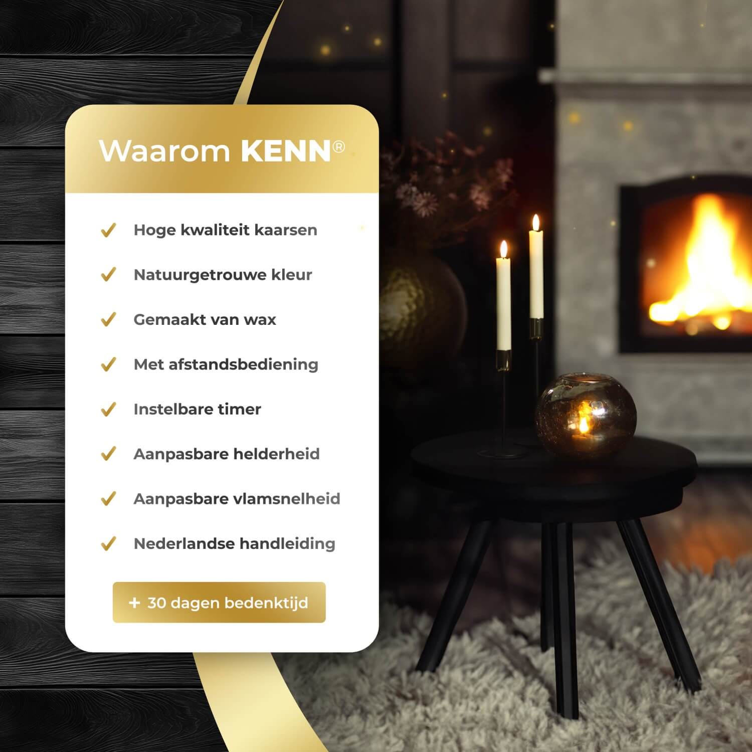 2-delige set kleine ivoorkleurige LED dinerkaarsen op batterijen van KENN® met afstandsbediening. Deze elegante nep kaarsen – ook wel LED kaarsen of battery-powered taper candles genoemd – zijn gemaakt van echt wax en geven een flikkerend warm wit licht dat lijkt op een echte vlam. Door hun compacte formaat en zachte ivoorkleur zijn ze perfect voor sfeervolle tafeldecoratie, diners, bruiloften of interieurgebruik. Inclusief batterijen en eenvoudig te bedienen met afstandsbediening.