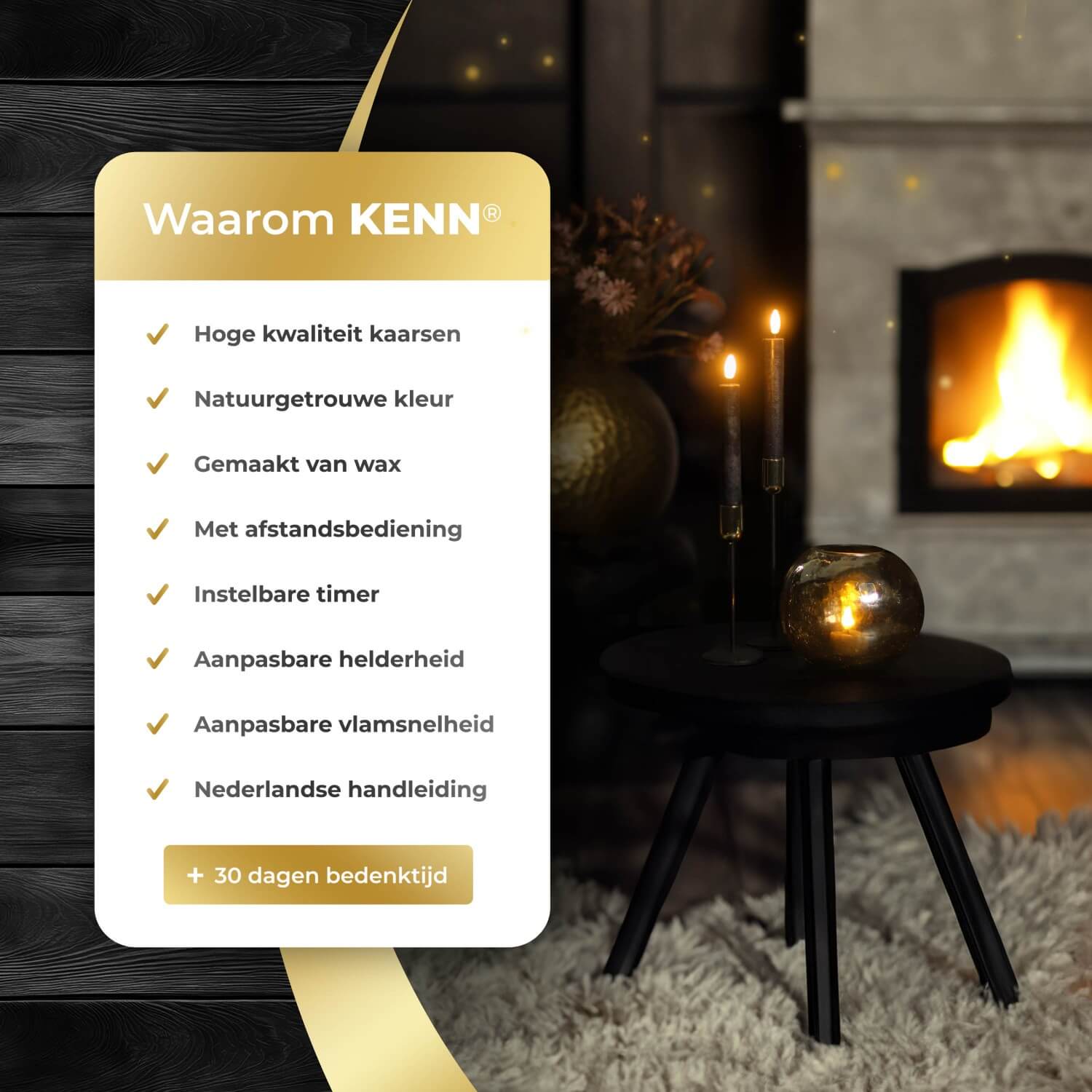 2-delige set kleine zwarte LED dinerkaarsen op batterijen van KENN® met afstandsbediening. Deze slanke nep kaarsen – ook bekend als LED kaarsen of battery-powered taper candles – zijn gemaakt van echt wax en geven een realistisch flikkerend warm wit licht. De compacte maat en diepe zwarte kleur zorgen voor een modern en stijlvol accent aan elke tafeldecoratie. Ideaal voor diners, feestdagen, horeca of sfeervolle interieurdetails. Inclusief batterijen en eenvoudig te bedienen met afstandsbediening.