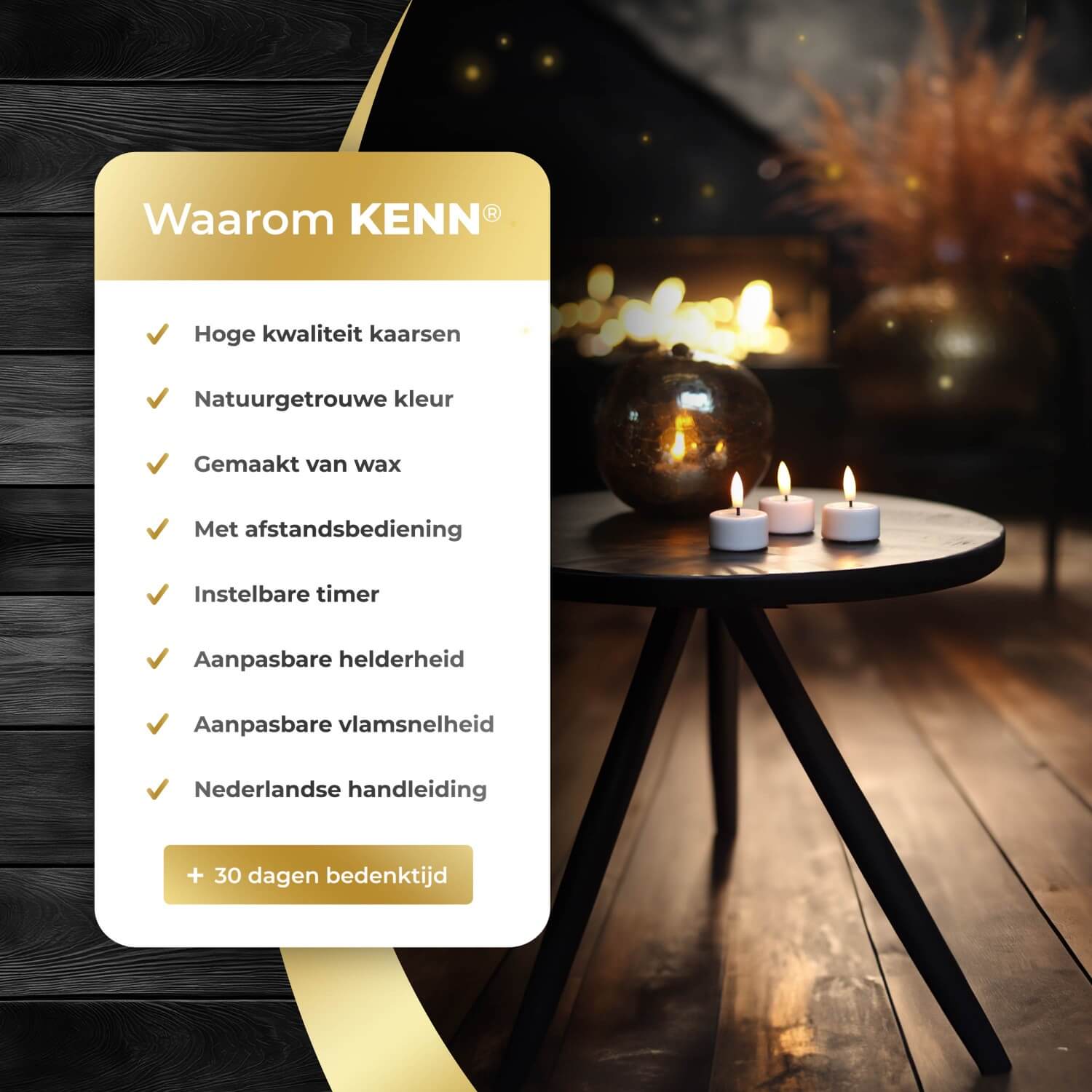 KENN® 3D LED Teelichter - Weiß