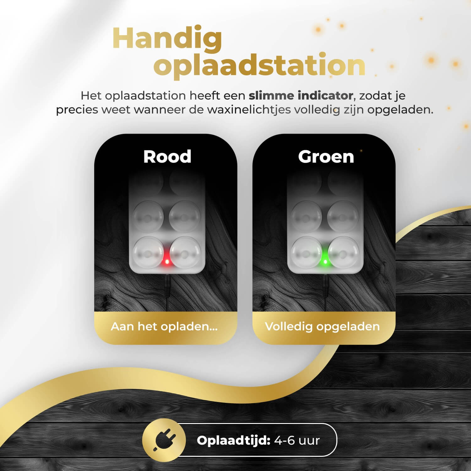 6-delige set oplaadbare LED waxinelichtjes van KENN® met afstandsbediening en laadstation – deze compacte rechargeable tealights zijn energiezuinige nep kaarsen die warm wit flikkerend licht geven, ideaal als oplaadbare theelichten voor horeca, decoratie of sfeervol thuisgebruik zonder vuur