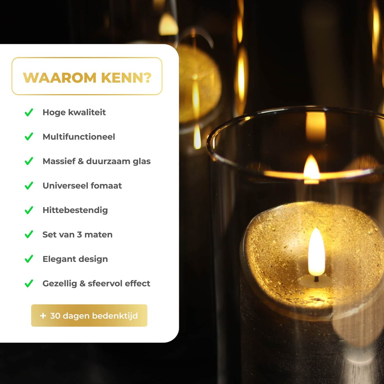 KENN® Industrielle Kerzenhalter - Grau