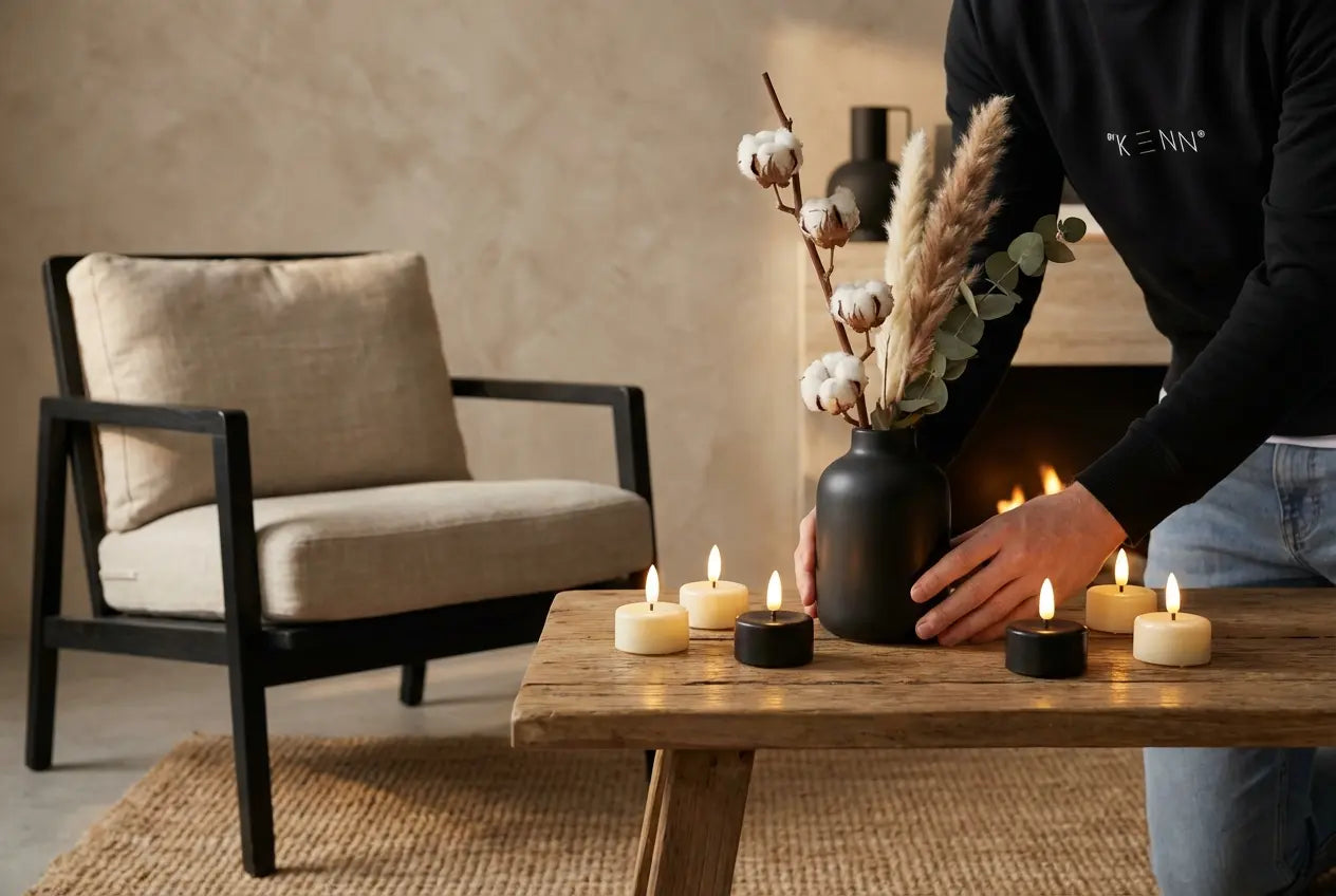 KENN LED waxinelichtjes op batterij in sfeervolle omgeving