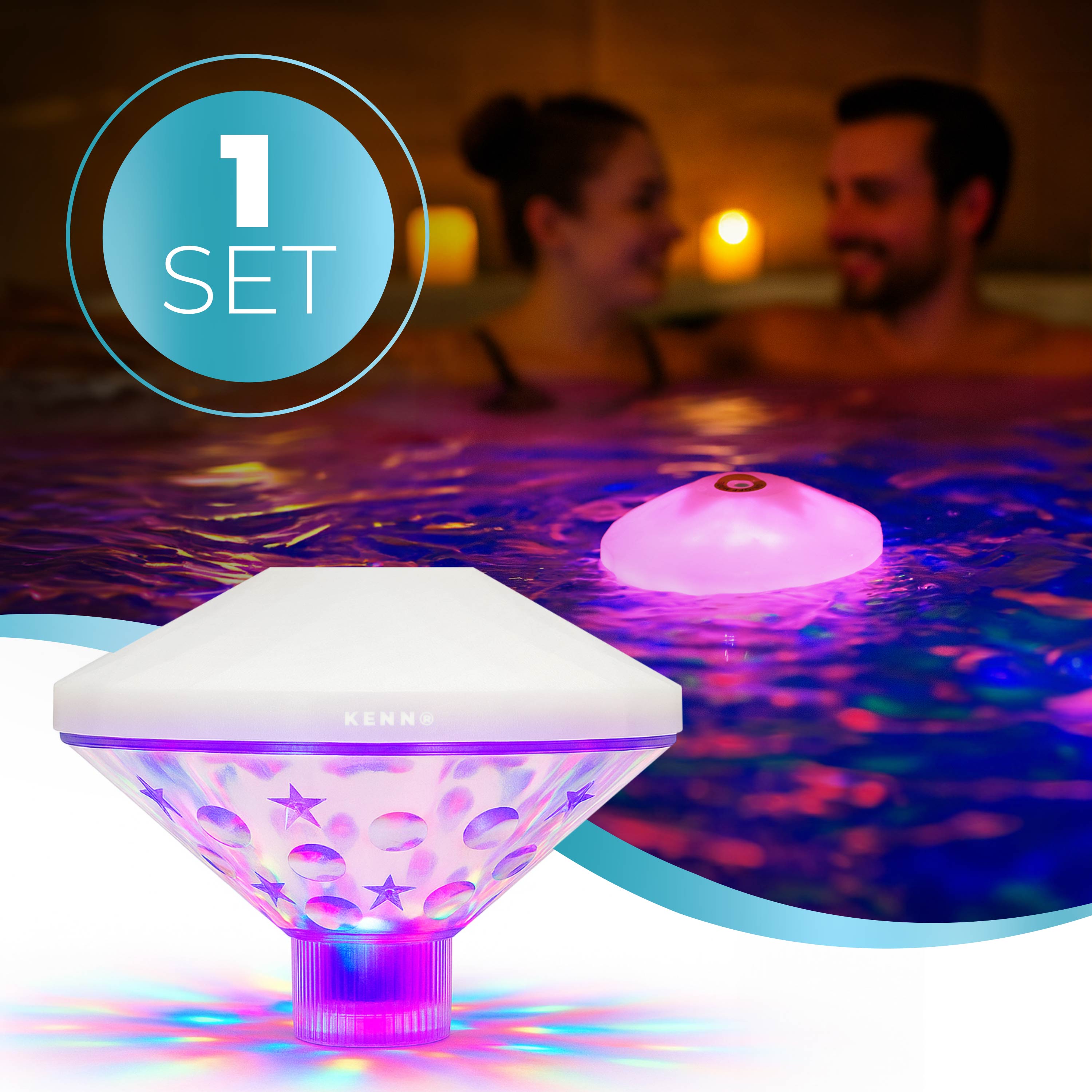 KENN® Oplaadbare Onderwater Lichtshow - 1 Set