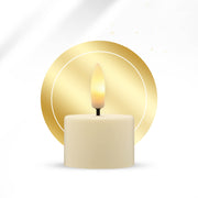 KENN® GlowPro™ 3D Oplaadbaar Waxinelichtje - Los Waxinelichtje - Ivoor (Uitbreiding)