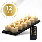 KENN® GlowPro™ Wiederaufladbare Teelichter mit Fernbedienung und Ladestation