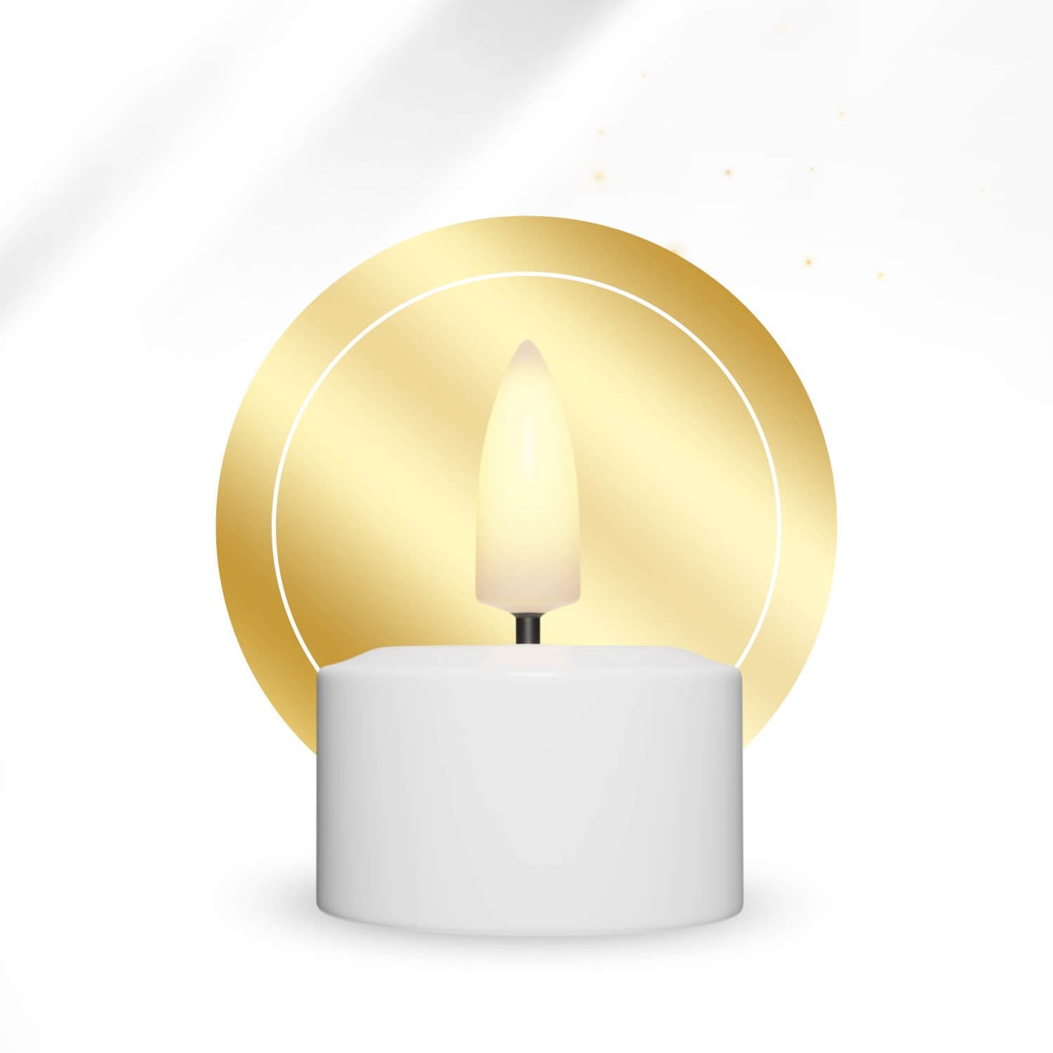 KENN® los oplaadbaar LED waxinelichtje met warm wit flikkerend licht